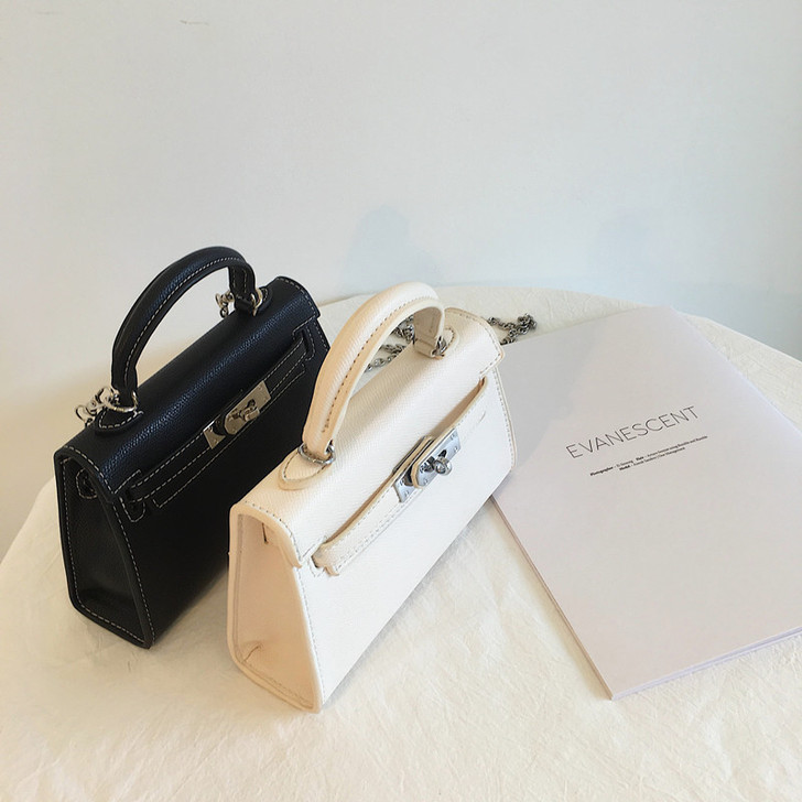 2019秋冬新款韩版简约迷你手提凯莉包女 ...