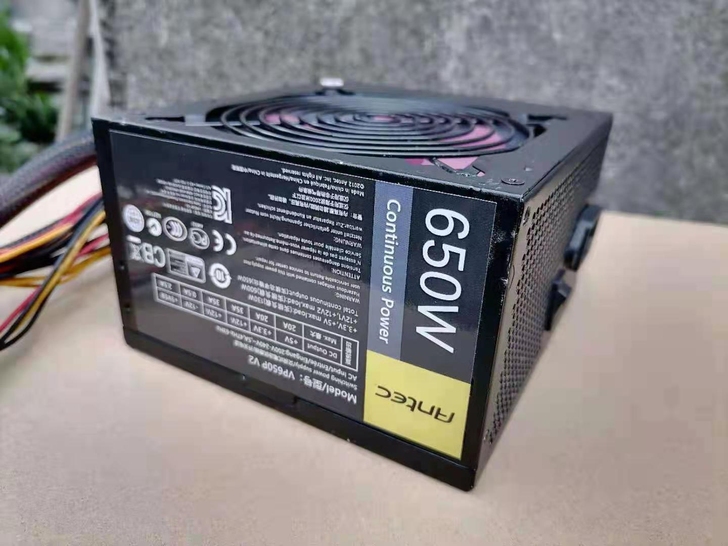 包邮安钛克额定650w台式电脑电源,拆机3...