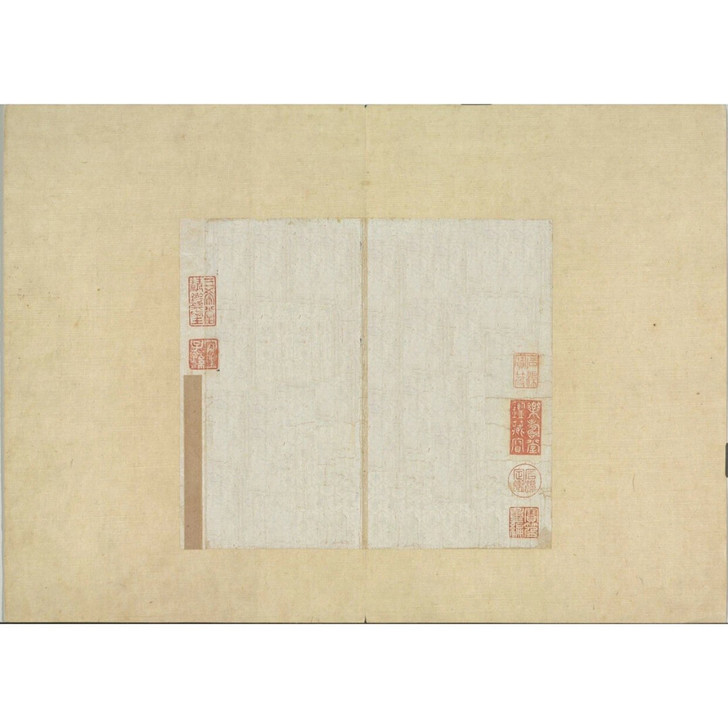 仿古裂纹套色古帖 书法作品宣纸 30cm#...