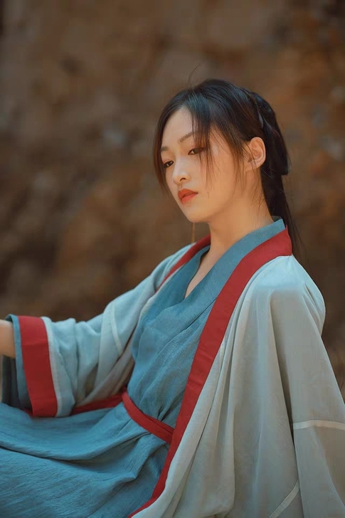 花夕树【岁寒三友】原创汉服汉代直裾禅衣男女...