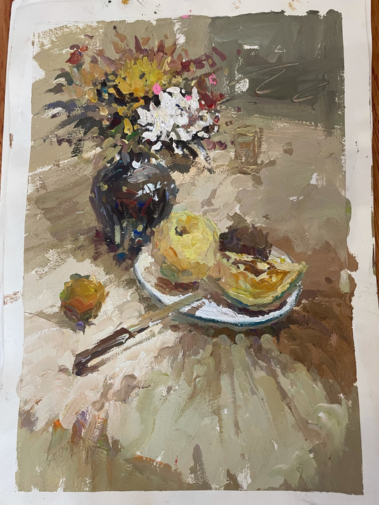 便宜出水粉画 集训时期作品  江浙沪包邮