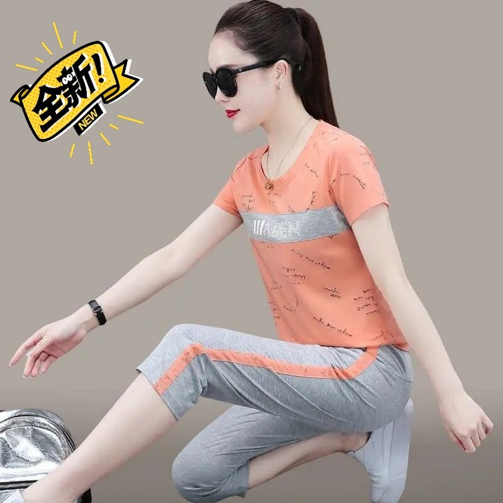 80-160斤休闲运动套装女夏2021新款...