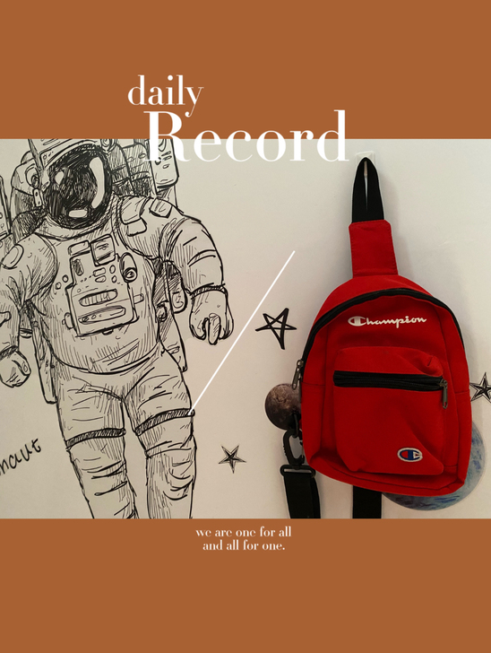 日版正品champion单肩包女胸包男水滴...