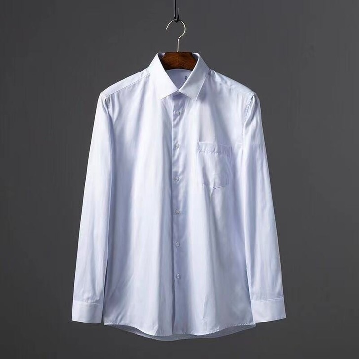 男士白色衬衫商务正装长袖衬衣白衬衫