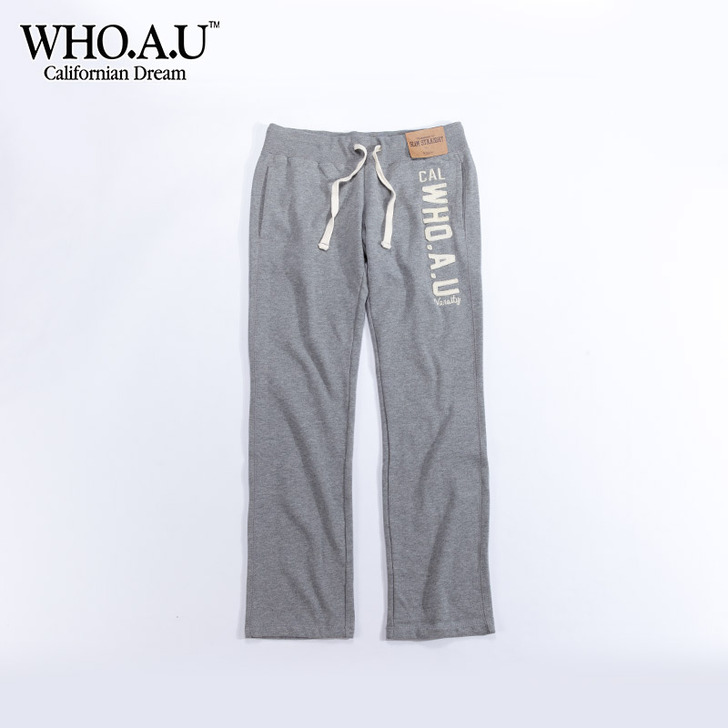 WHO．A．U  加绒运动裤 s码