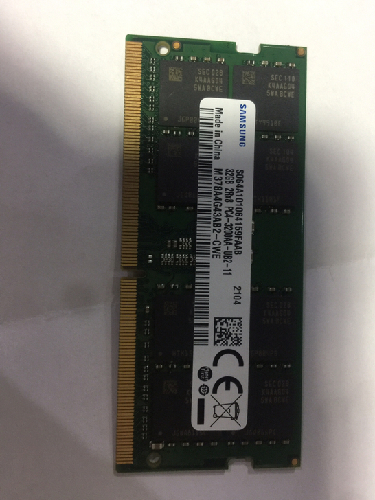 笔记本三星32G3200内存,全新未用过。