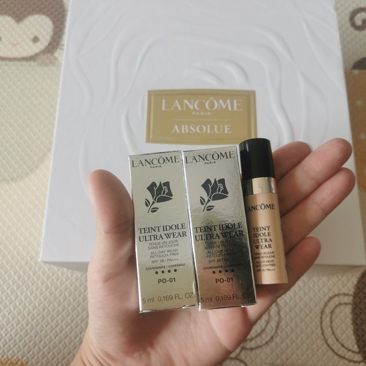 专柜买赠兰蔻持妆粉底液po-01(瓶装5m...