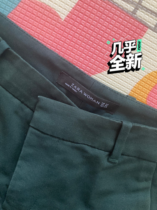 女款偏正装裤,军绿色,ZARA牌子的,生完...