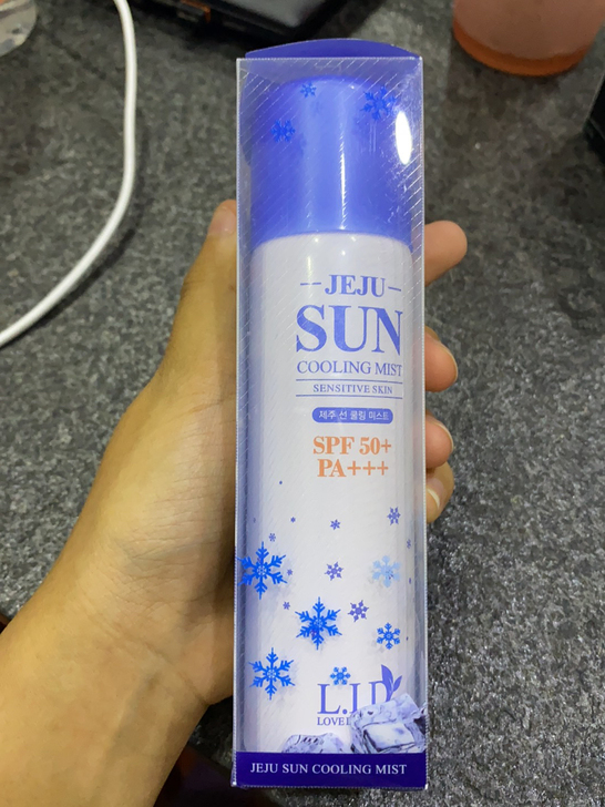 韩国水晶冰感lid防晒喷雾无色军训冰凉女夏...