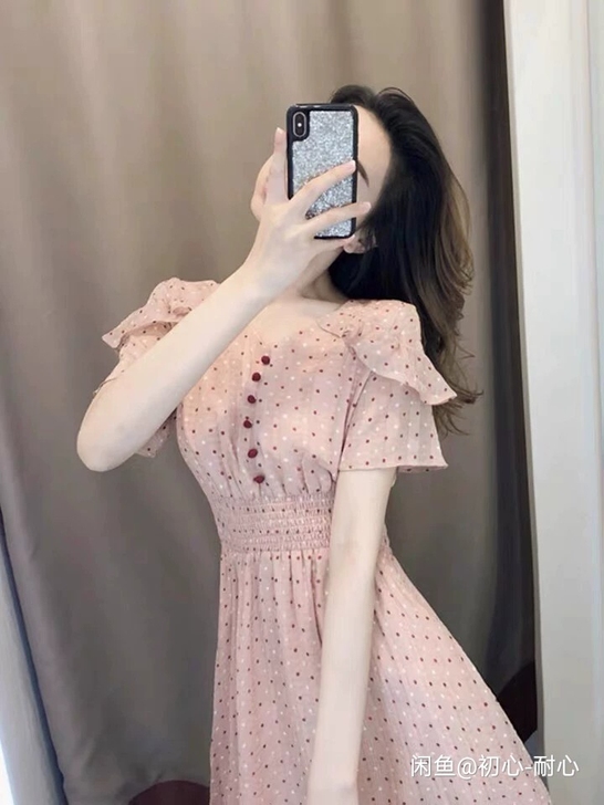 低价清仓！超仙森系雪纺连衣裙女夏2021新...