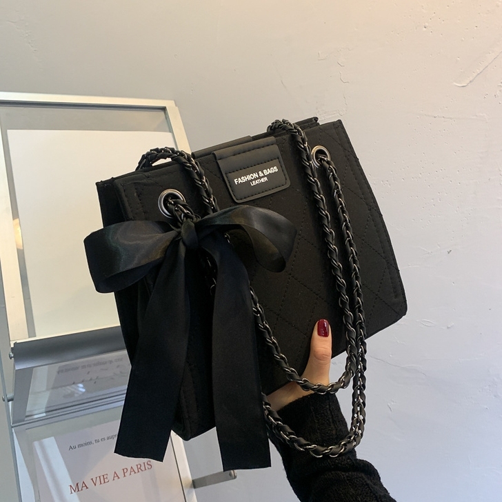 秋冬托特包女大容量新款潮时尚质感链条单肩包...