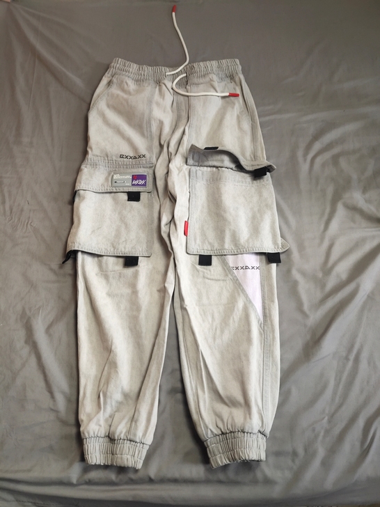 秋冬M码日系原宿工装裤男裤束脚潮牌休闲裤子...