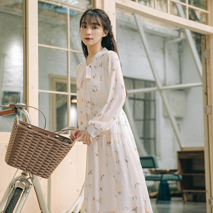春装2020款女初恋系裙子仙女超仙森系长袖...
