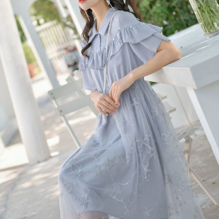 森系连衣裙小个子初恋温柔风2021新款夏季...