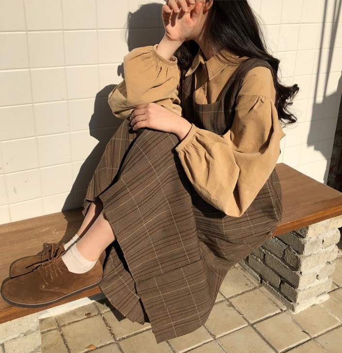 小清新衬衫裙子套装秋装2019新款超仙女森...