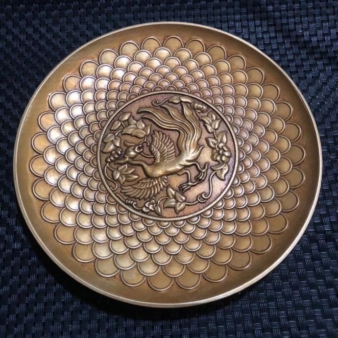 古玩收藏四大神兽碟子一套青龙白虎朱雀玄武四...