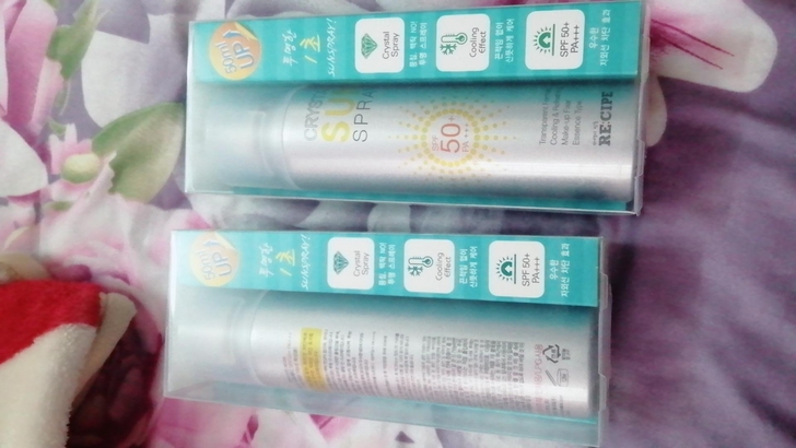 全新韩国RECIPE玥之秘正品水晶防晒喷雾...
