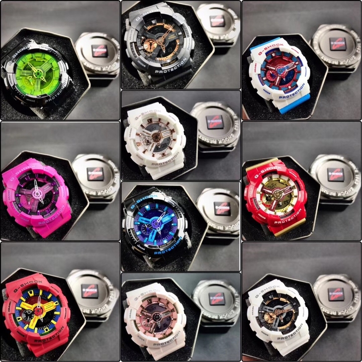 卡西欧黑金黑武士手表男 女同款全系列