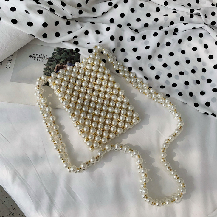 珍珠 女士斜挎包