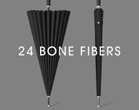 24骨长柄雨伞男士大号加固加厚结实抗风暴雨...