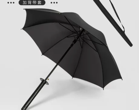 日系武士长柄雨伞男士帅气大号超大创意个性伞...