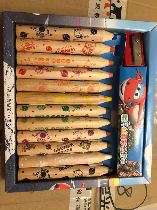 12色晨光粗杆丝滑彩色铅笔儿童绘画