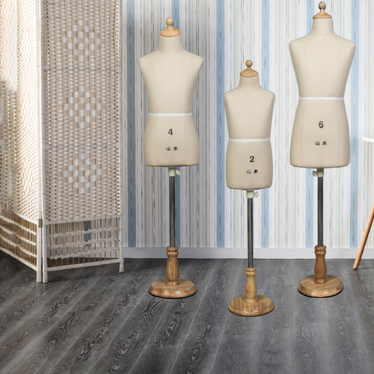 凌华展示儿童半身裁剪女人台板房设计服装模特...