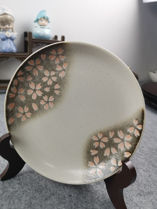 品名：日本回流橘吉陶碟，可做壶承  菓子盘...