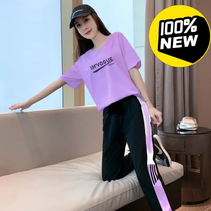 休闲运动套装女2021夏天新款时尚洋气上衣...