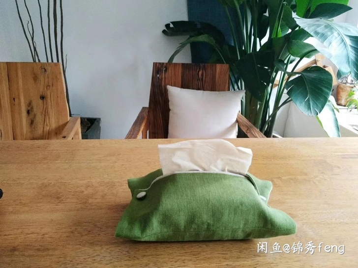 文艺复古定制亚麻纸巾袋