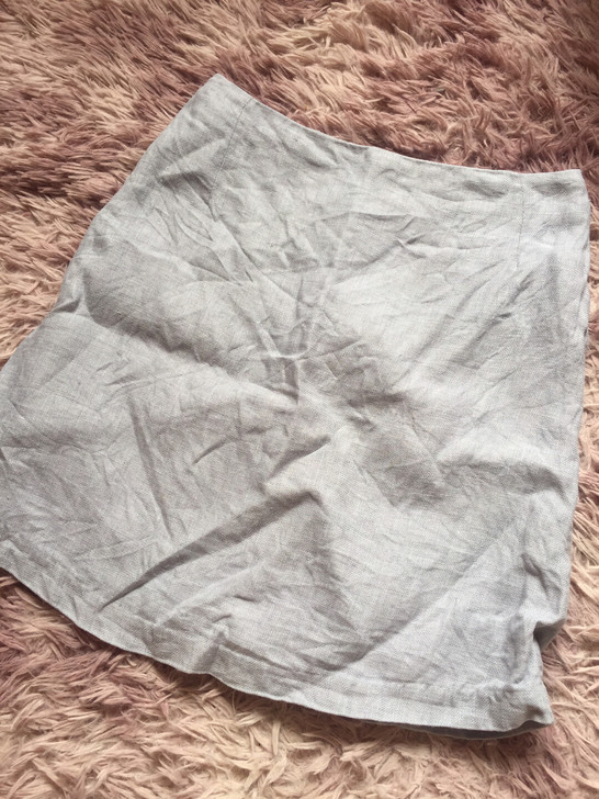 Asobio 100%亚麻 半身裙 天蓝色...