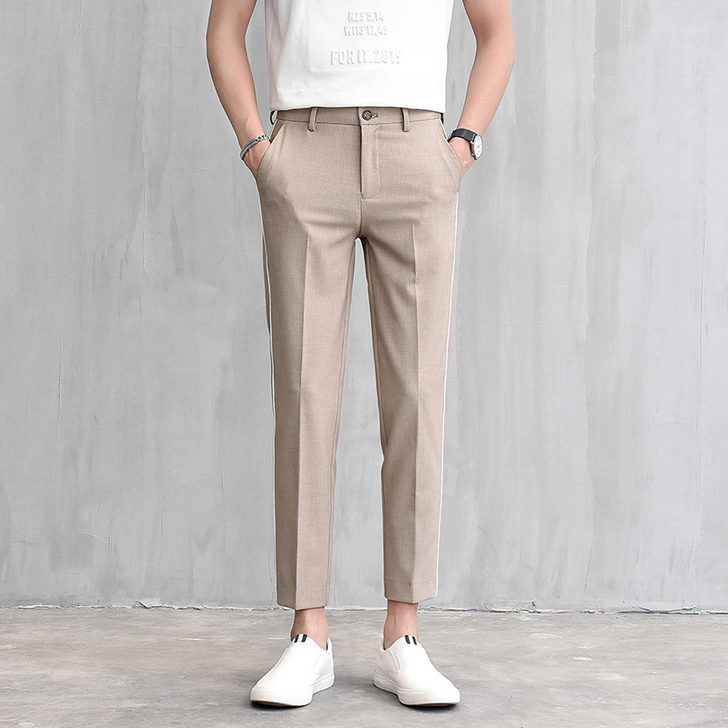 西裤男九分休闲韩版潮流修身夏季