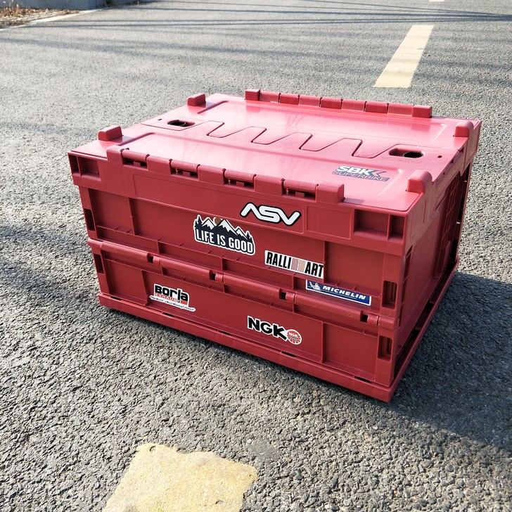 全新日式折叠箱车载后备箱储物箱物流周转箱户...