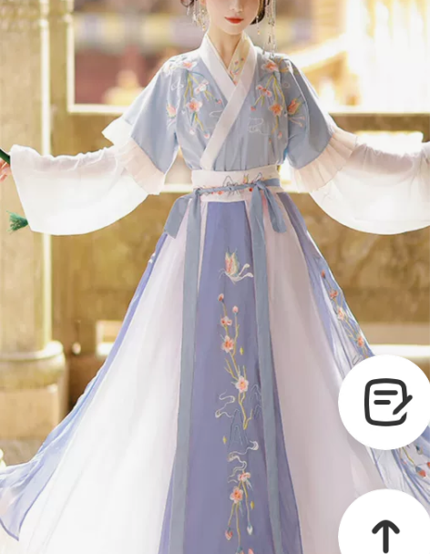 妃亦坊原创汉服女蝶悦色晋制半臂中国风