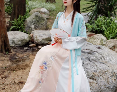 【叙事曲】山渐青中华交领晋制汉服女春秋薄款...