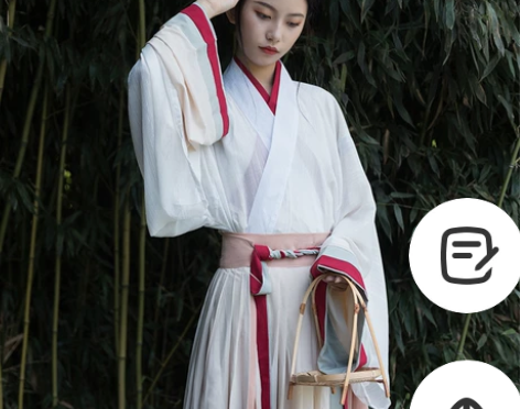 五五年原创汉服女秋色晋制交领齐腰襦裙3米摆...