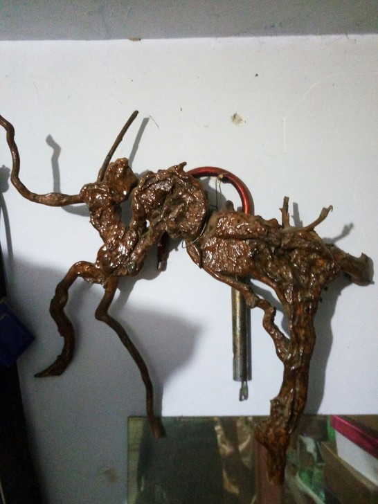 闲置根雕转让恐龙戏猴自然