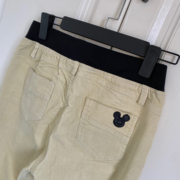 米色灯芯绒复古休闲长裤 m码