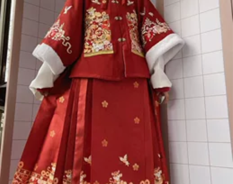 玉术【虎戏金鳞】原创汉服女明制披袄加绒加厚...