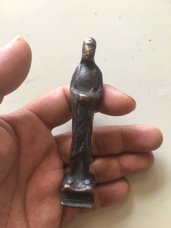 辽人辽代铜人铜佛像，传世包浆 面容姣好 铜...