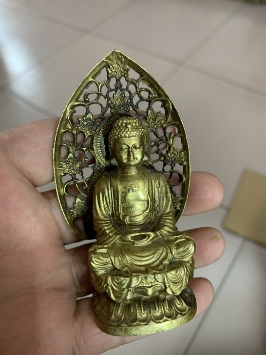 个人收藏 铜佛像 转让有缘人释迦摩尼佛像背...