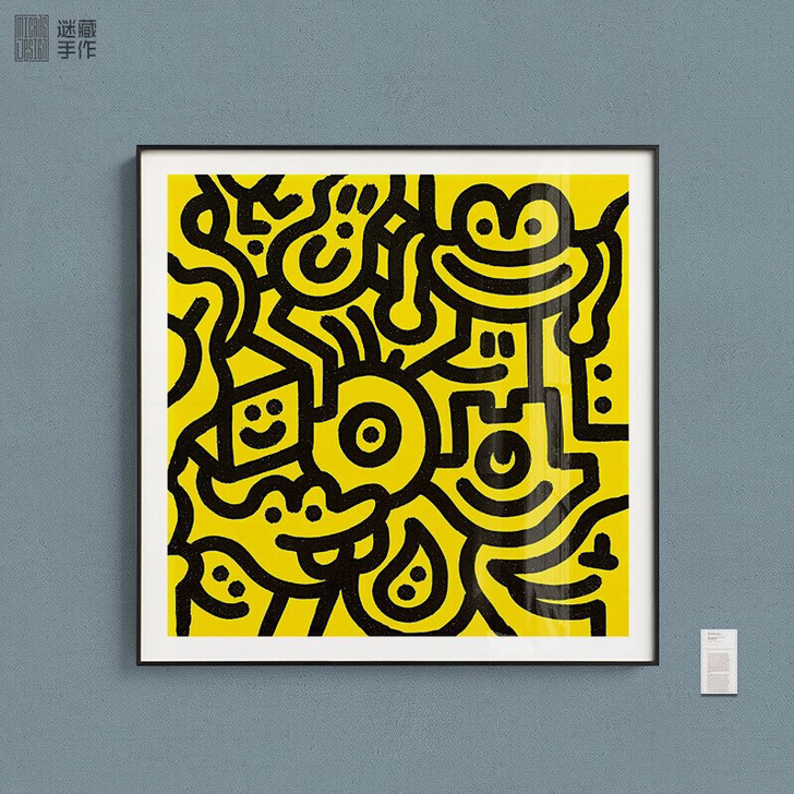 Mr Doodle抽象涂鸦潮牌艺术挂画客厅...