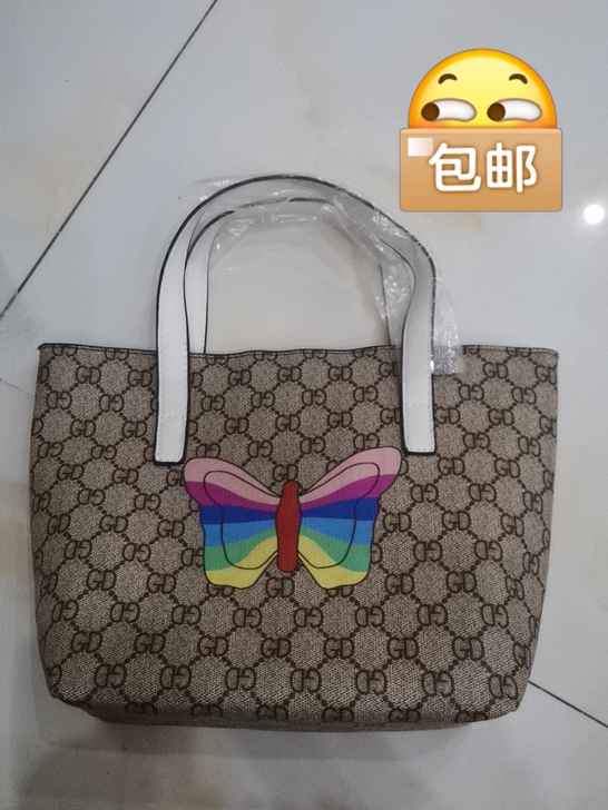 全新2021新款欧美时尚儿童蝴碟结手提包托...