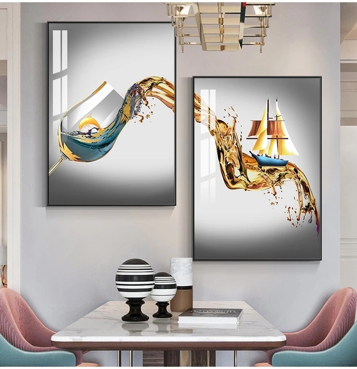 底光牌晶瓷画立体镶钻壁画客厅装饰画挂画现代...