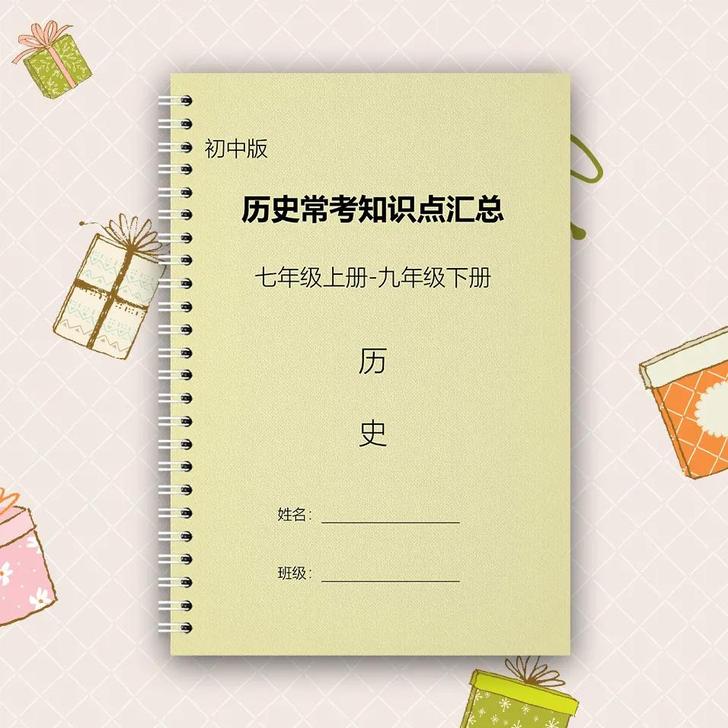 初中中考历史常考知识点总结中考总复习归纳附...