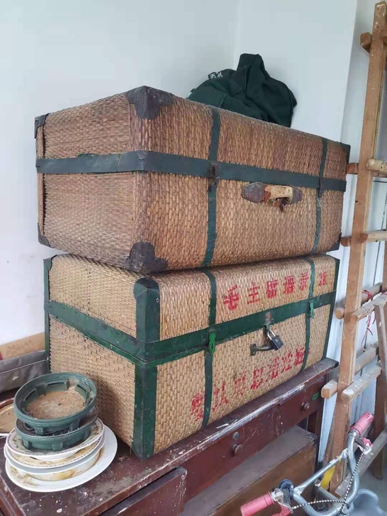WG时期柳编行李箱一对