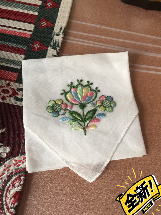 西洋收藏vintage刺绣画、手帕 国外带...