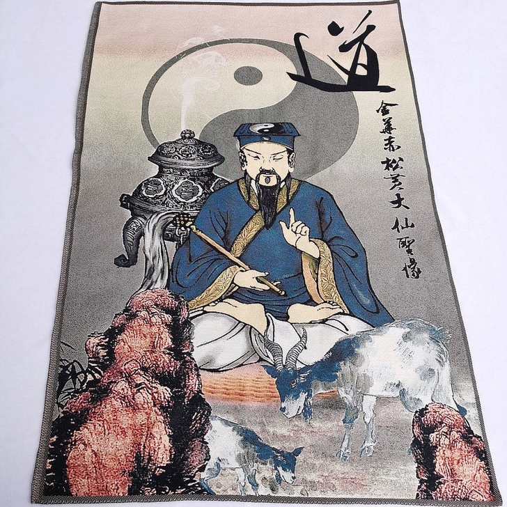 道教佛像 织锦刺绣画 唐卡布画丝织刺绣 客...