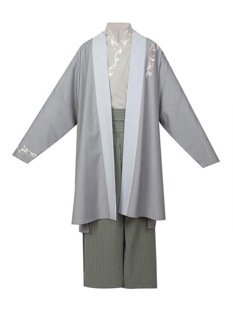 九成新，整套灰色汉服，不单出，可