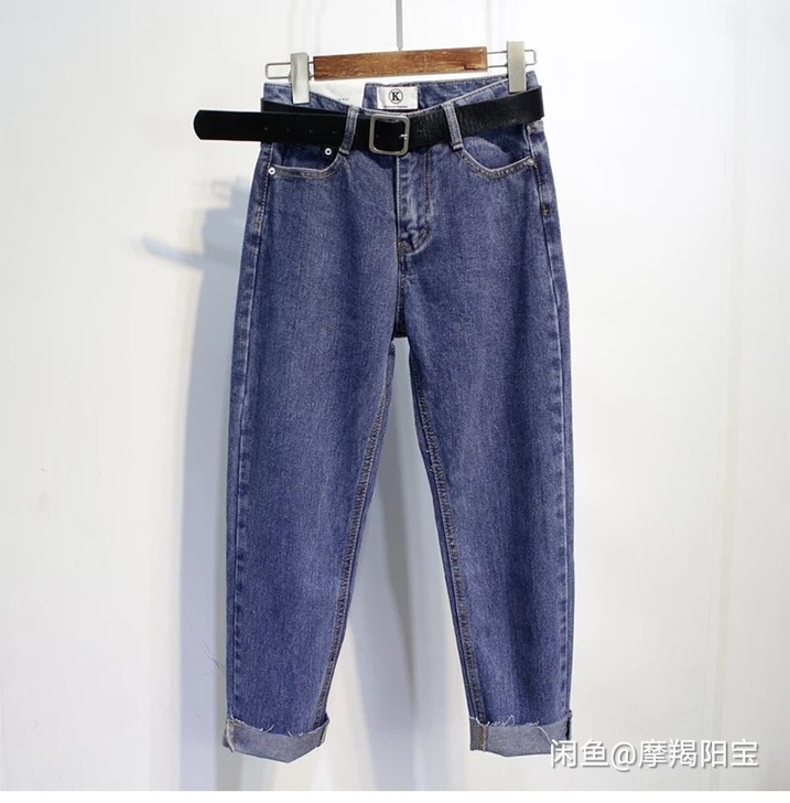 卡兰秀2605牛仔裤女春秋2018新款蓝色...